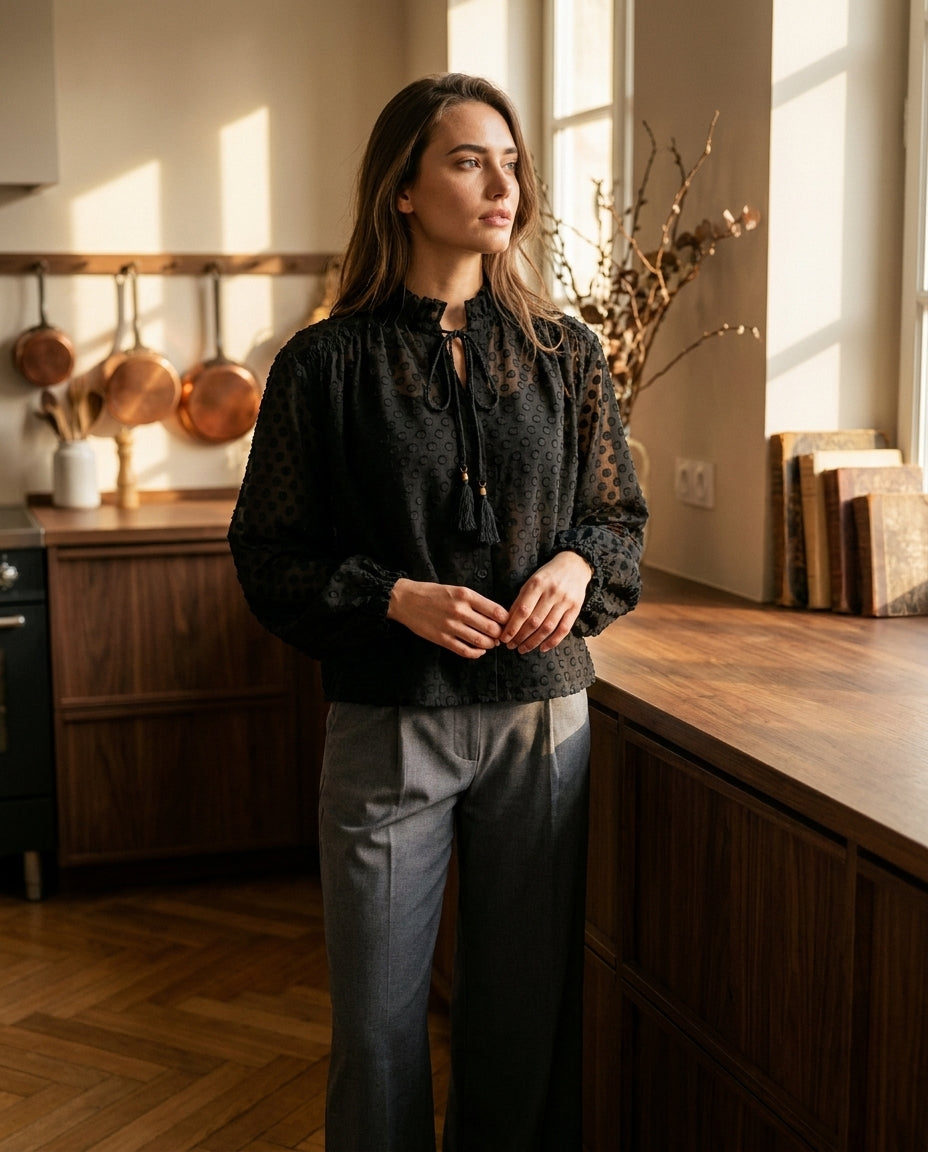 TOP BIBA NOIR - MINUIT DOUZE Top