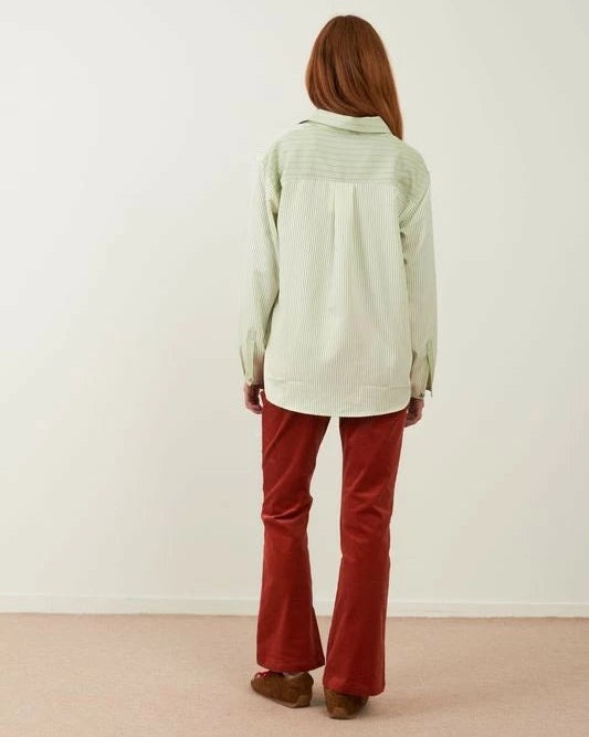 Chemise Boyish – Rayures vertes – Loëla