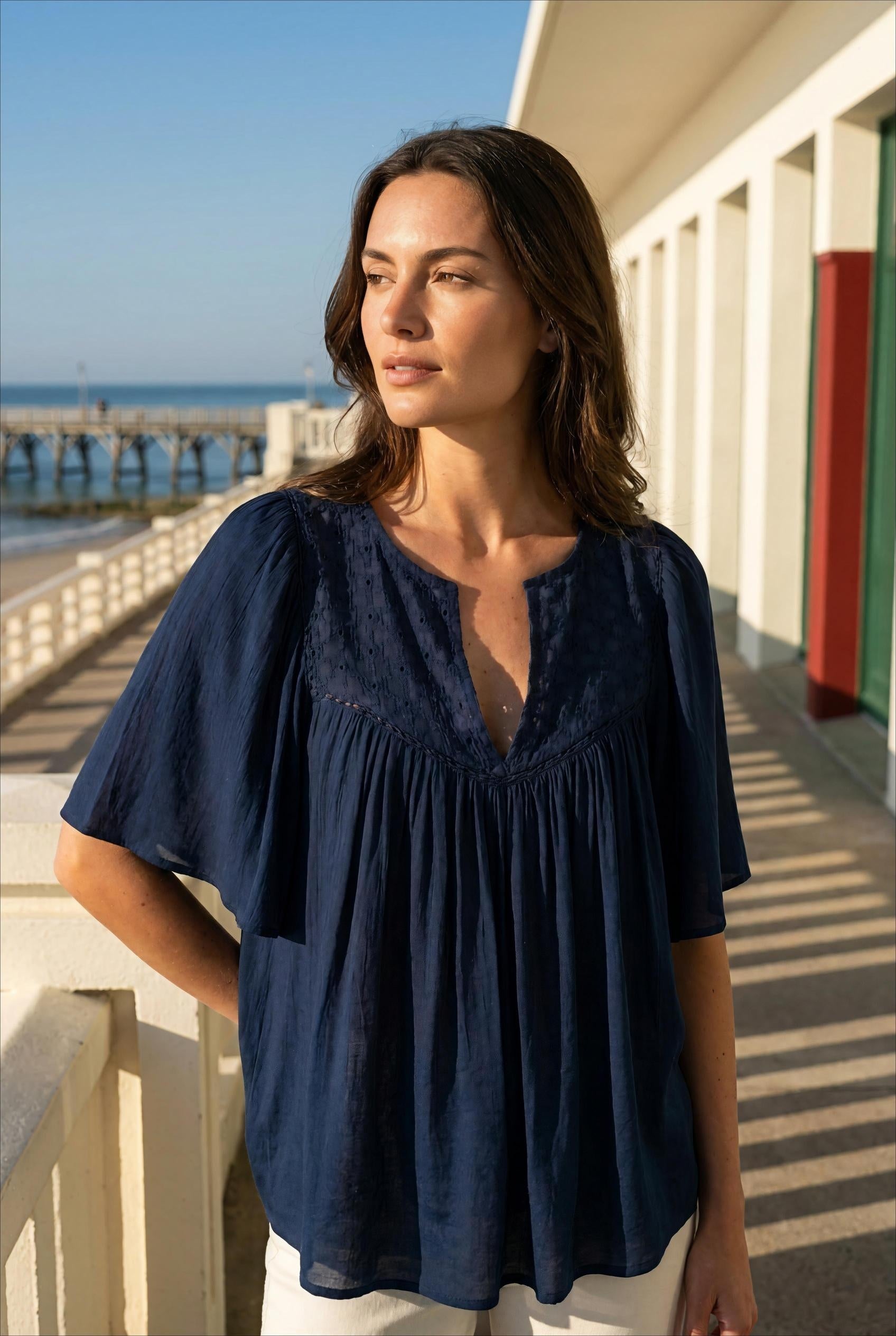 TOP MATHILDE MARINE - YCOO Top