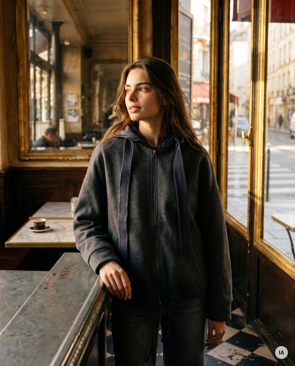 VESTE LESTER GRIS - ORFEO Veste — Image générée par IA
