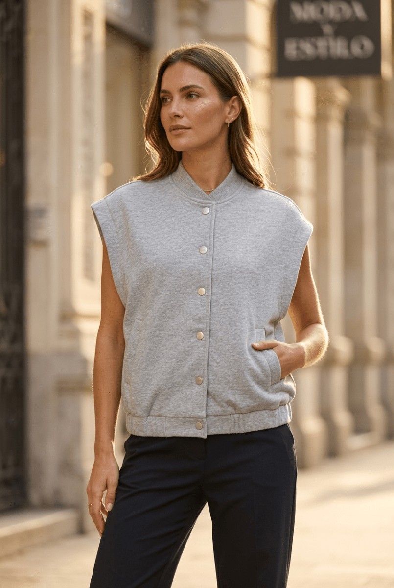 VESTE MAILLE TRULY Gris - RUE MAZARINE VESTE