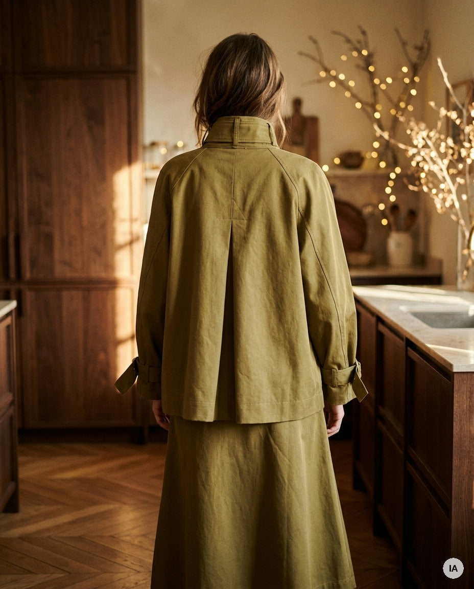 VESTE NEWPORT BEIGE - MINUIT DOUZE Veste — Image générée par IA
