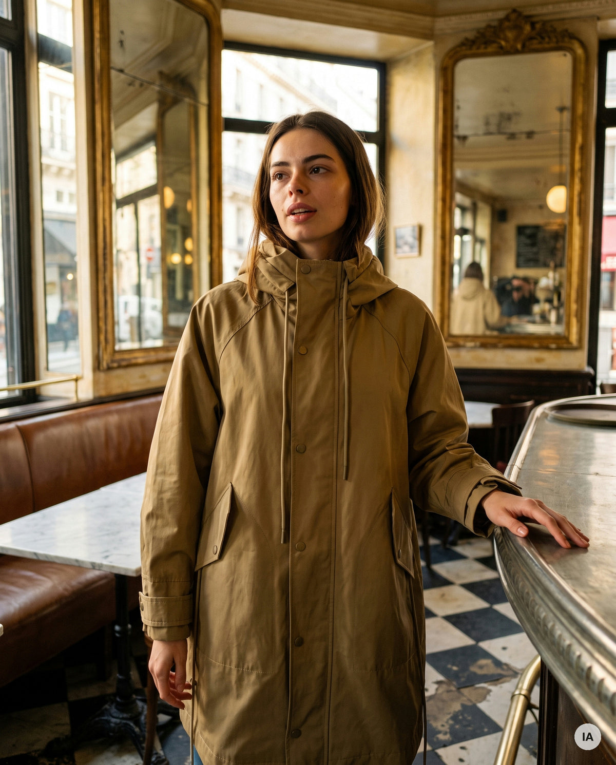 VESTE VOYAGE^ KAKI - MINUIT DOUZE Veste — Image générée par IA