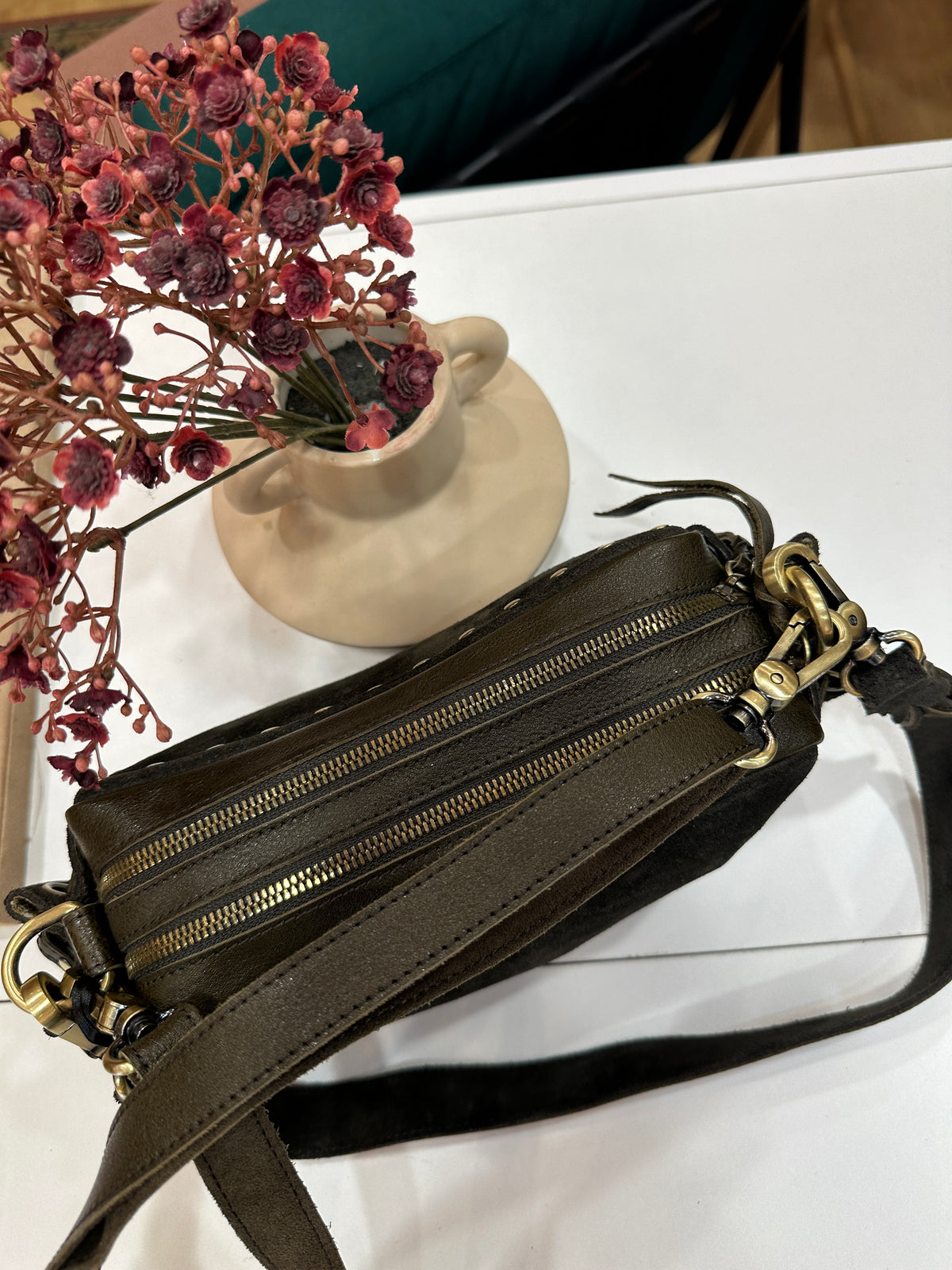 Zaza V Dark Khaki bag