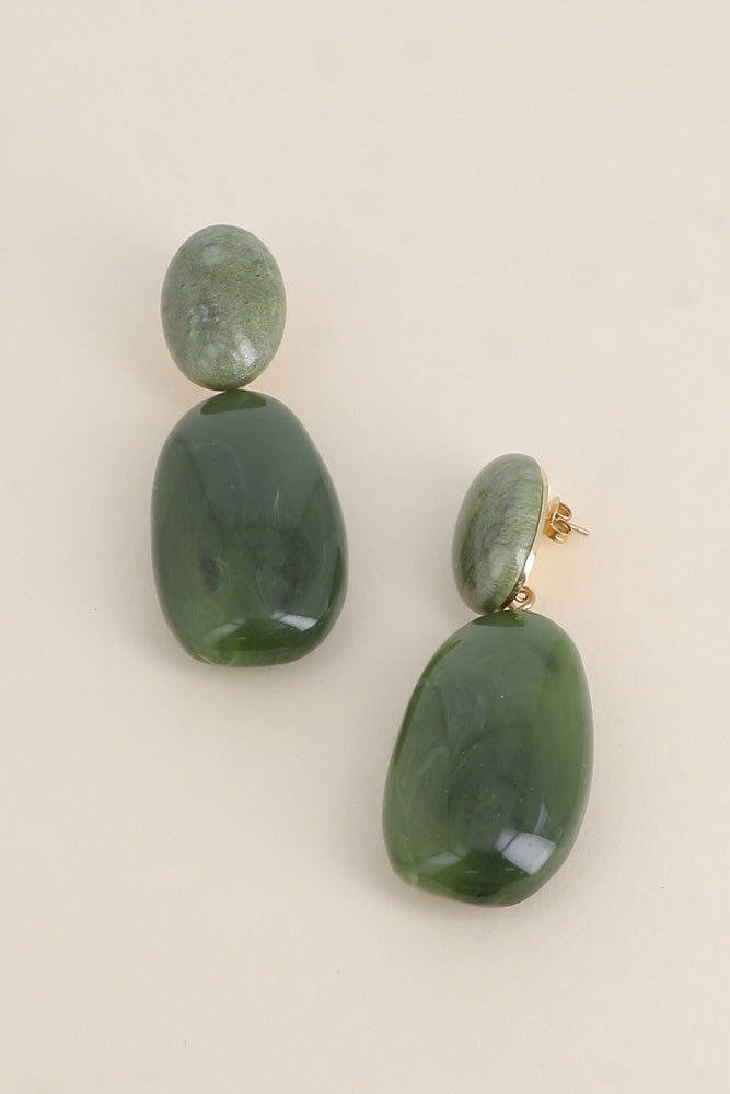 Boucles pendantes Soléandre - 2 pièces en résine