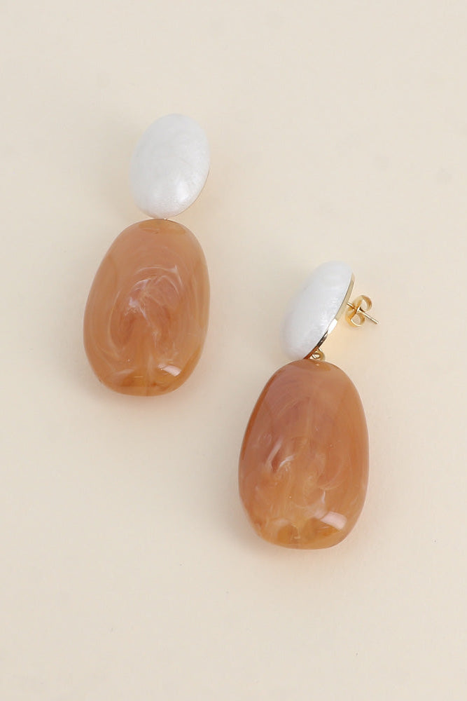 Boucles pendantes Soléandre - 2 pièces en résine