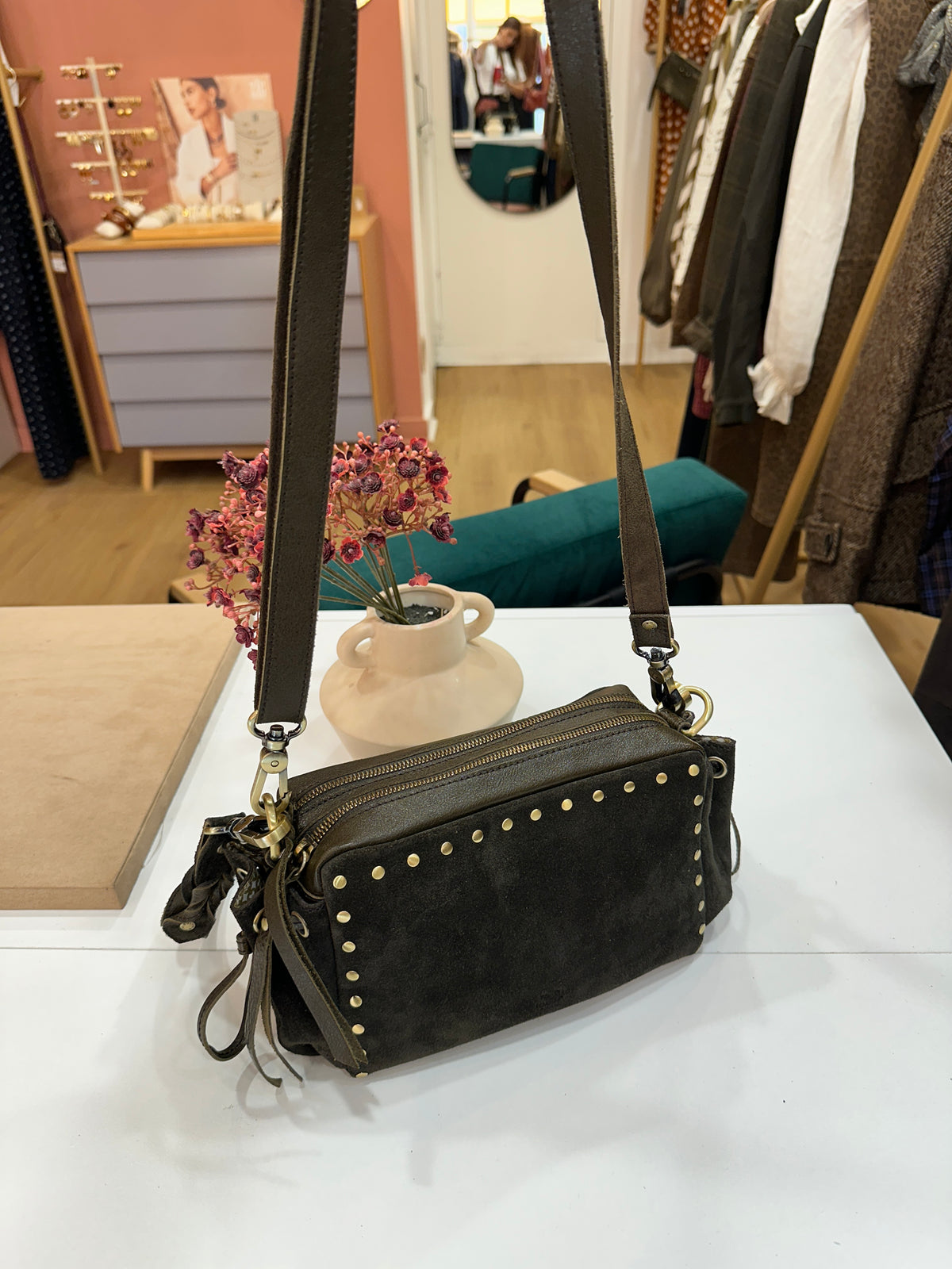 Zaza V Dark Khaki bag