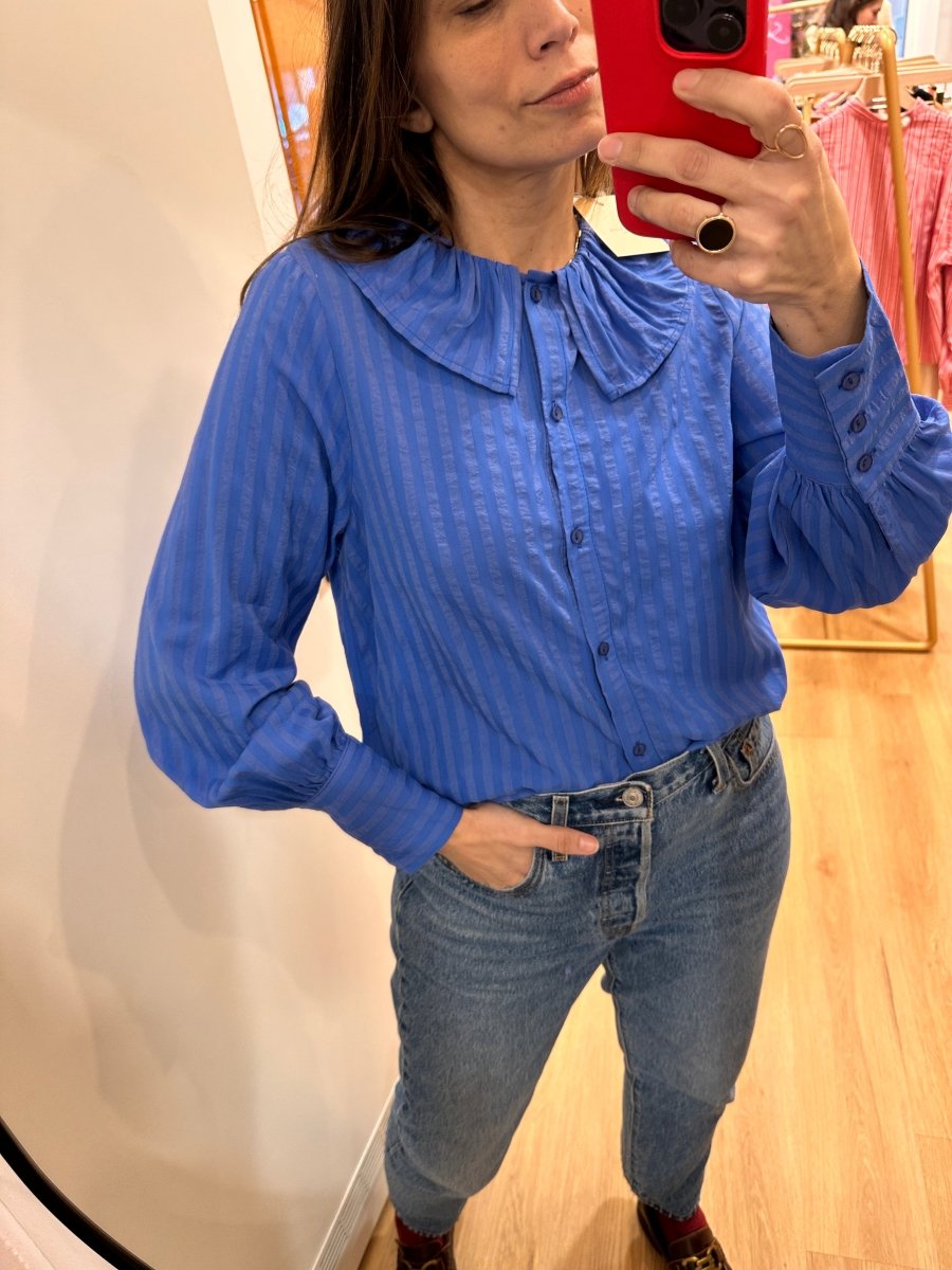 Blouse Elis BLEU - ATELIER EVENE Top