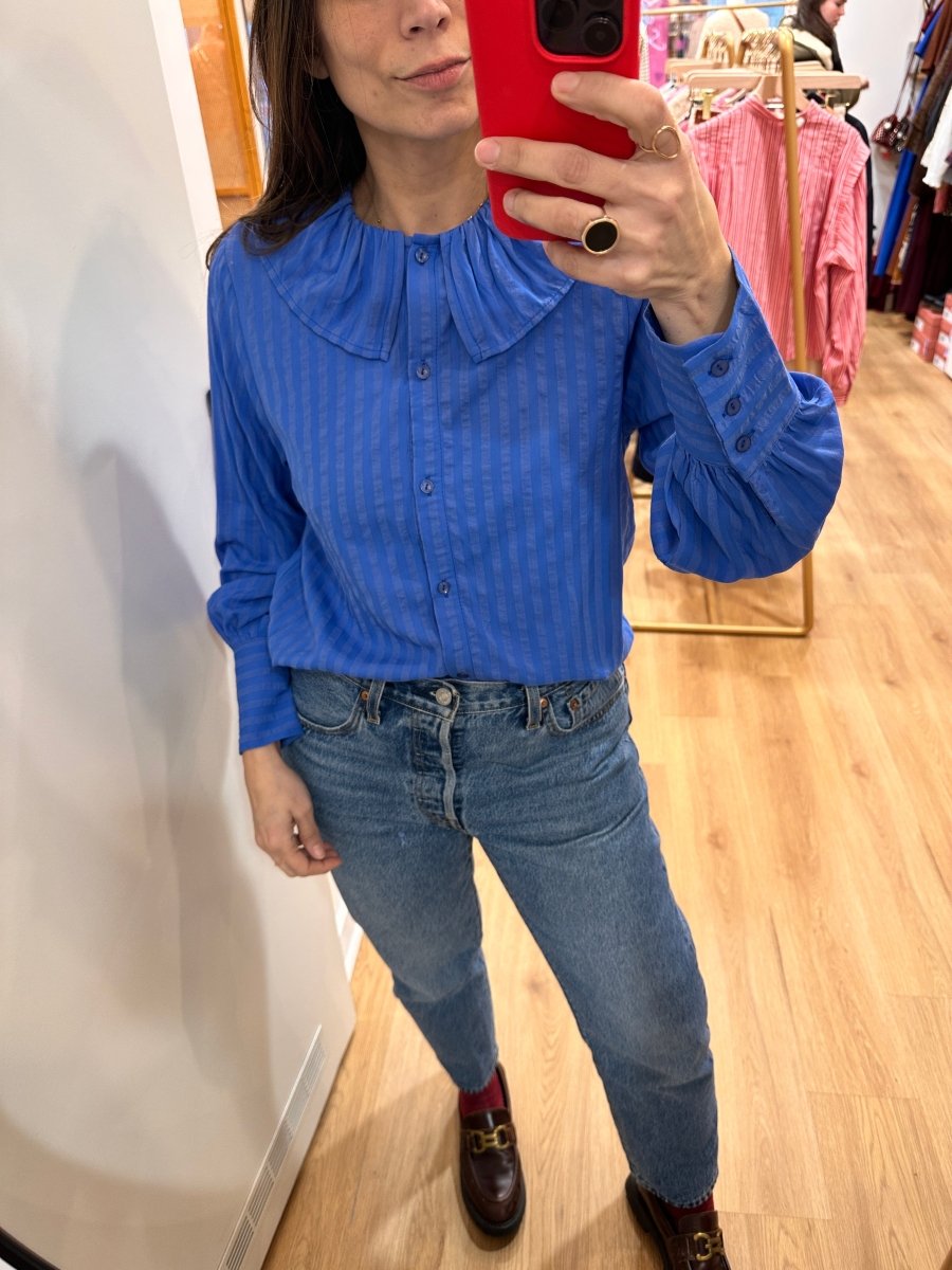 Blouse Elis BLEU - ATELIER EVENE Top