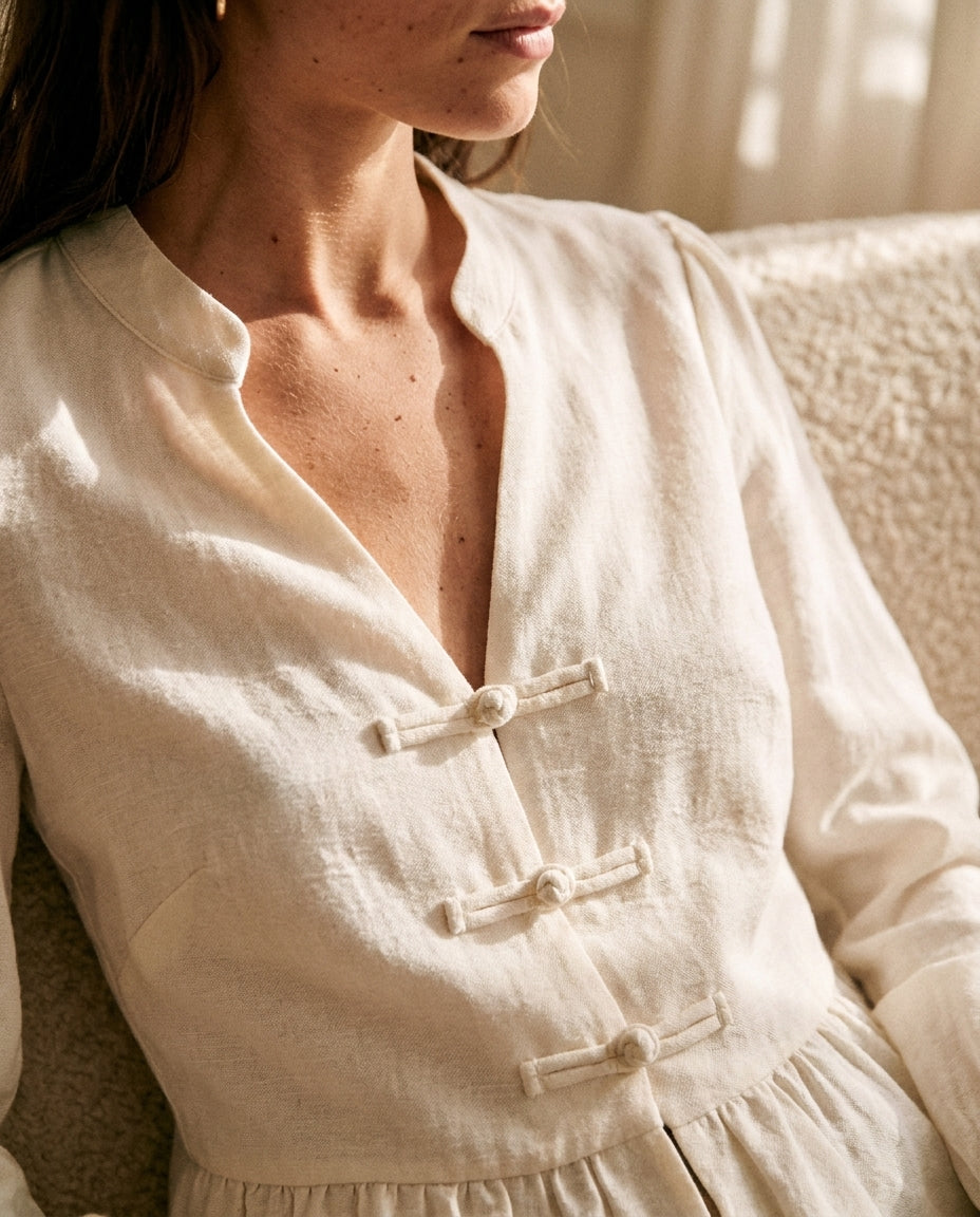 BLOUSE EMILIE BEIGE - YCOO Top