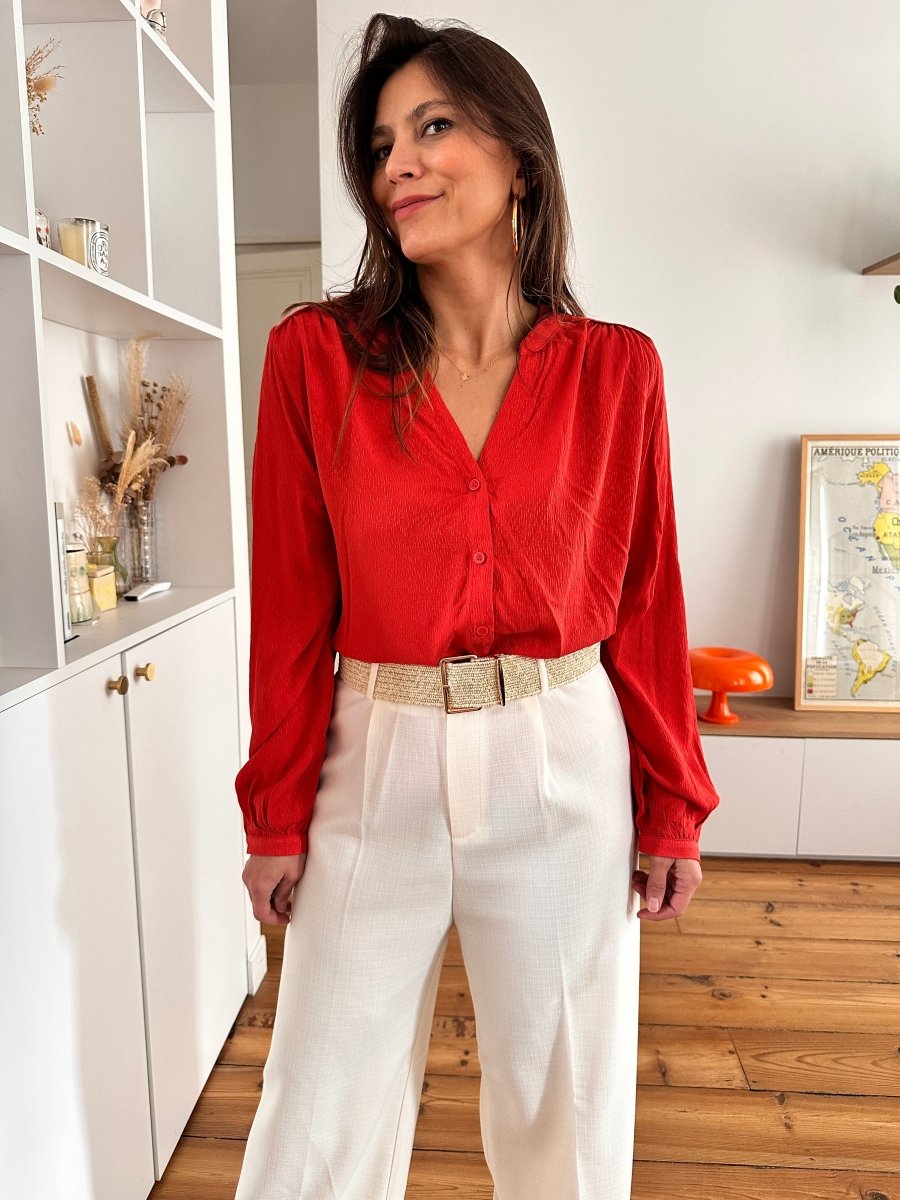 Blouse Perrone TERRACOTTA - GRACE ET MILA Top