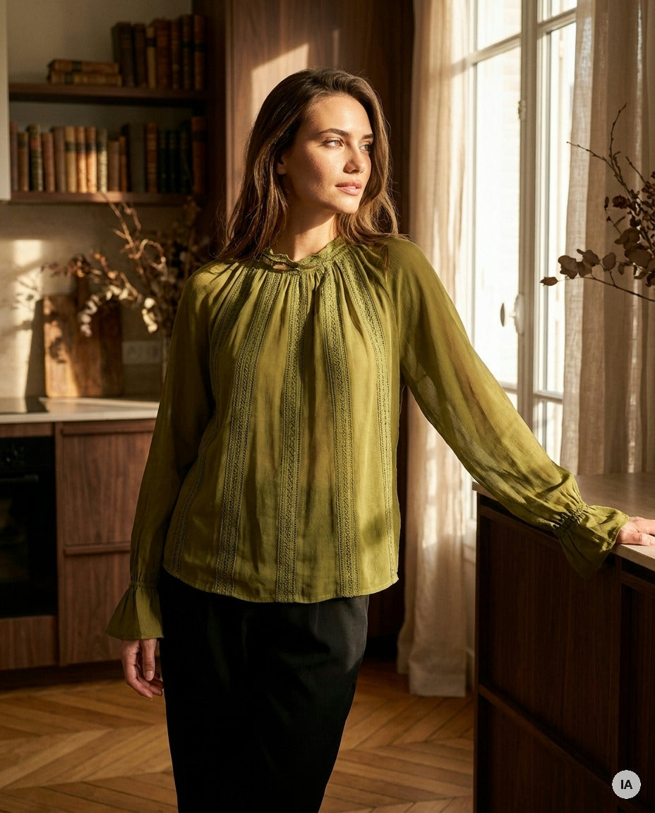 BLOUSE SALOUNA - ANGE Top — Image générée par IA