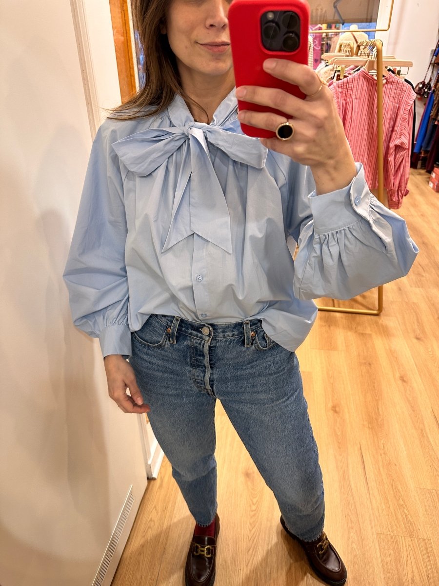 Blouse Sophie BLEU CIEL - YCOO Top
