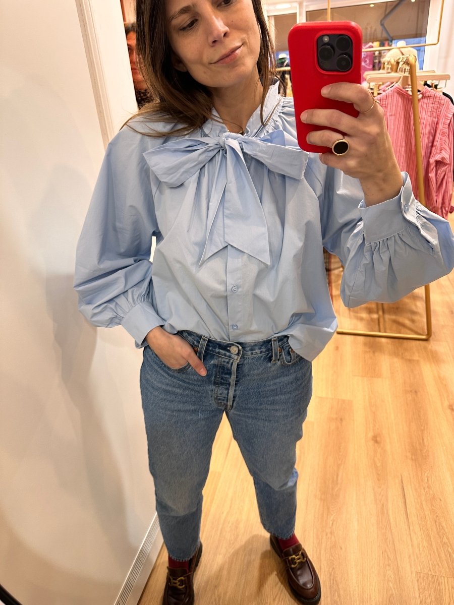 Blouse Sophie BLEU CIEL - YCOO Top