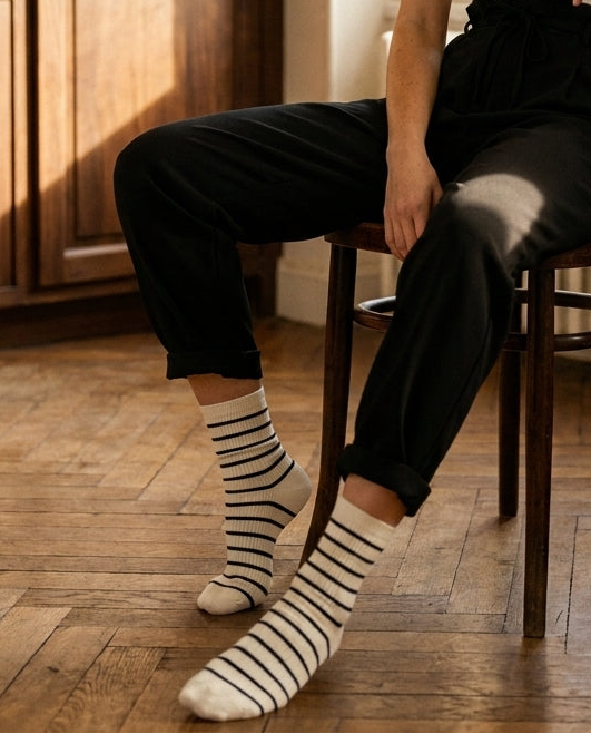 CHAUSSETTES AMIO ECRU - LA PETITE ETOILE CHAUSSETTES