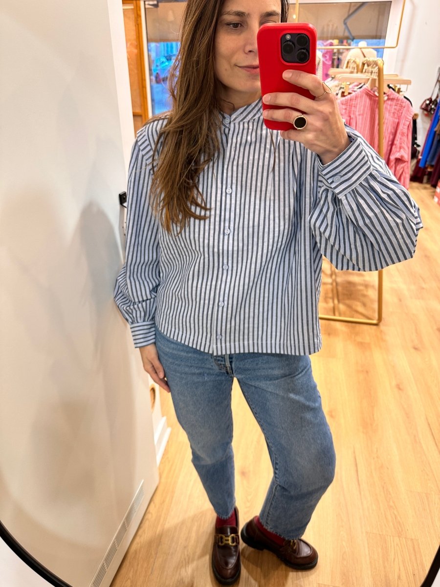 Chemise Agathe BLEU - YCOO Top