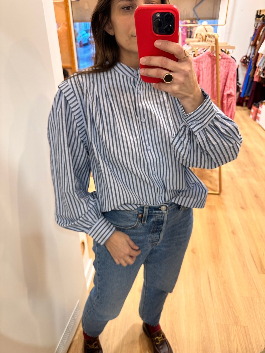 Chemise Agathe BLEU - YCOO Top