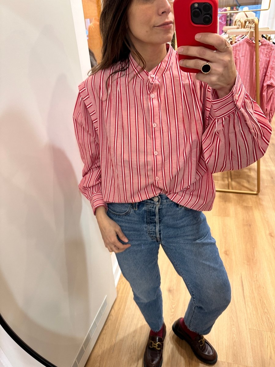 Chemise Agathe Rouge - YCOO Top