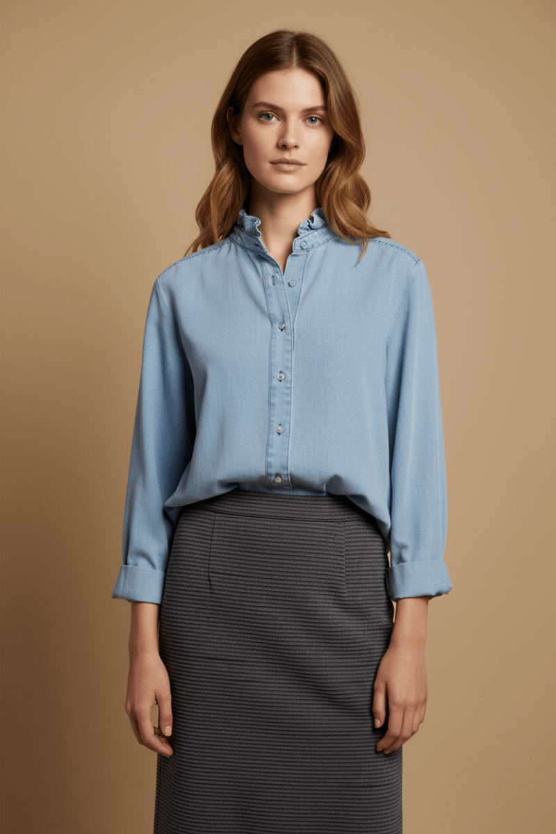Chemise Nadine BLEU - CHARLIOR Top