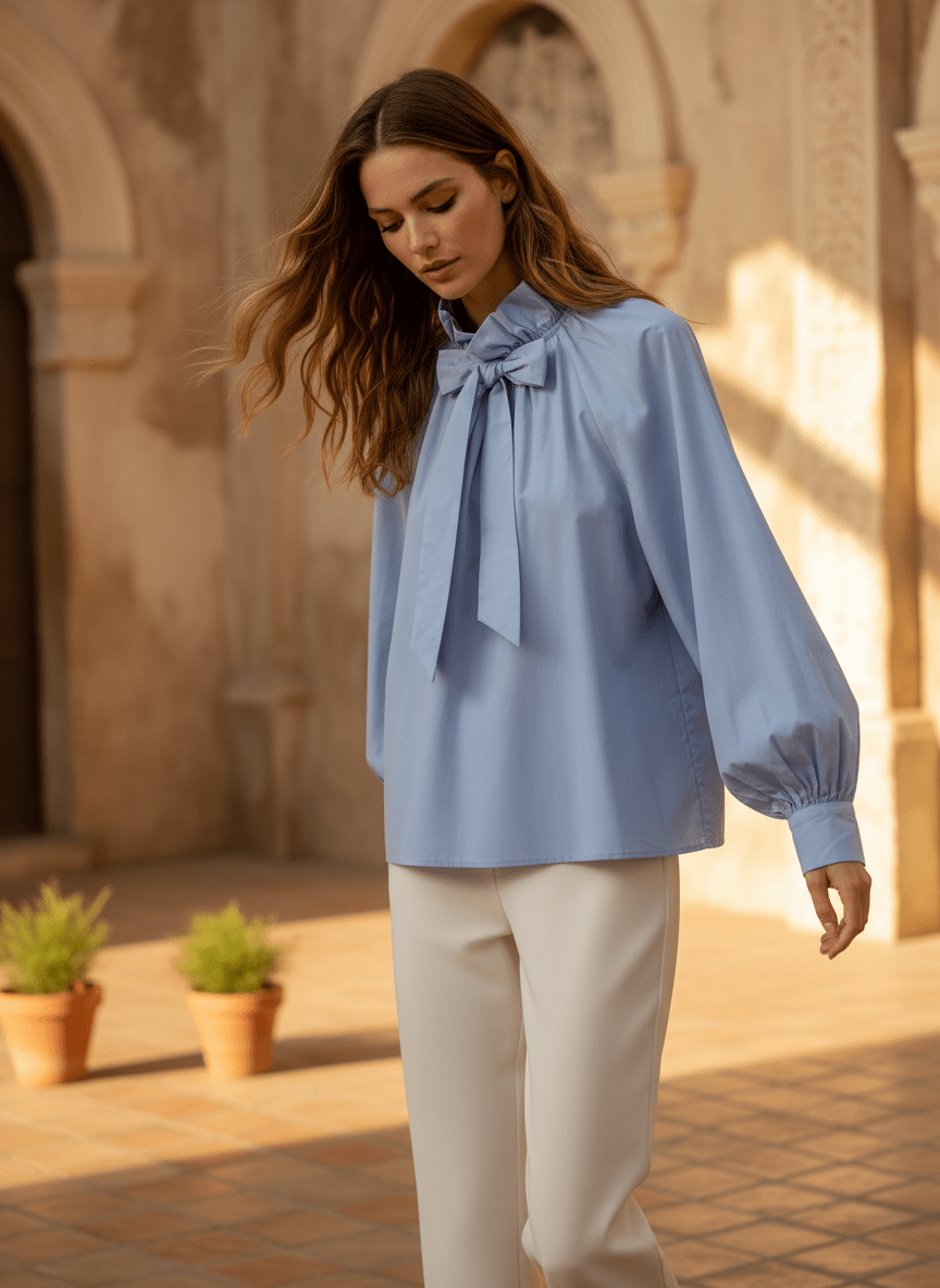 Chemise Nuria BLEU - YCOO Top