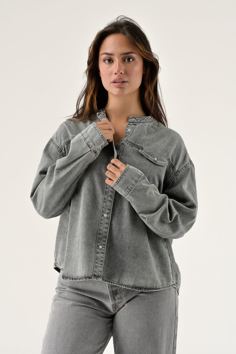 CHEMISIER EUNICE Gris - ORFEO TOP