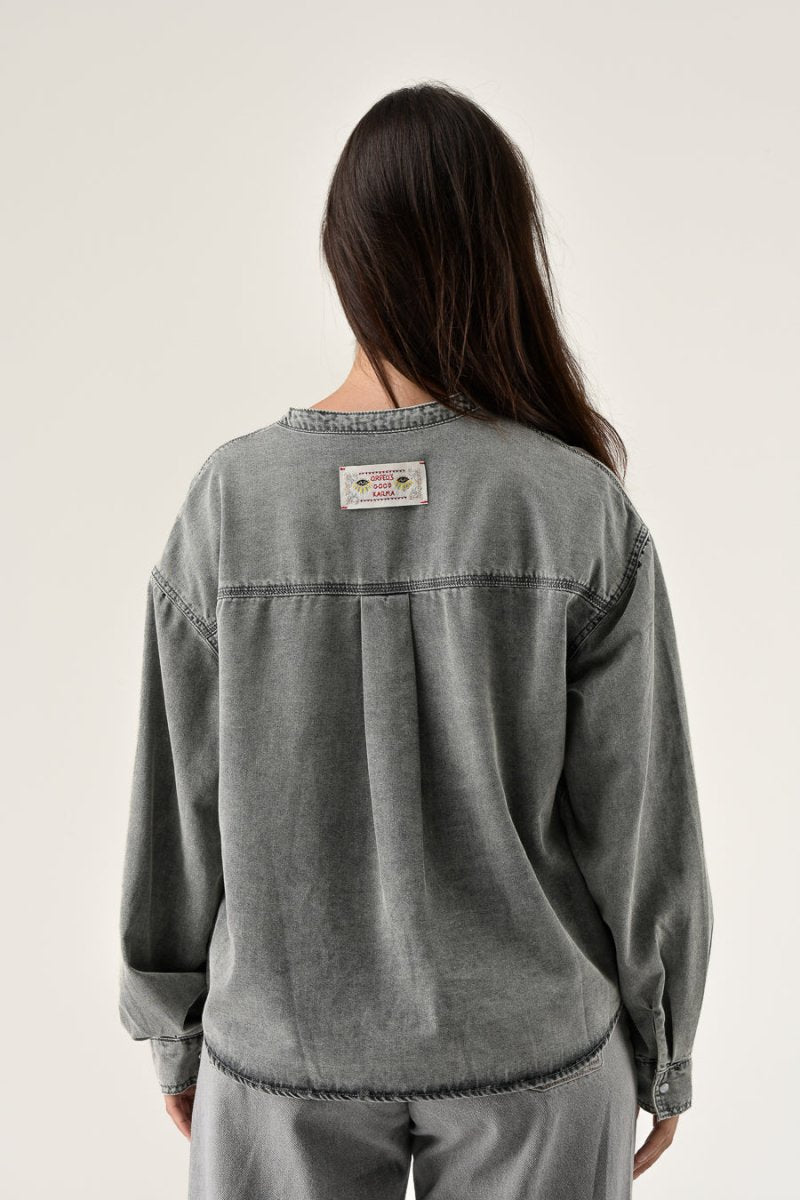 CHEMISIER EUNICE Gris - ORFEO TOP