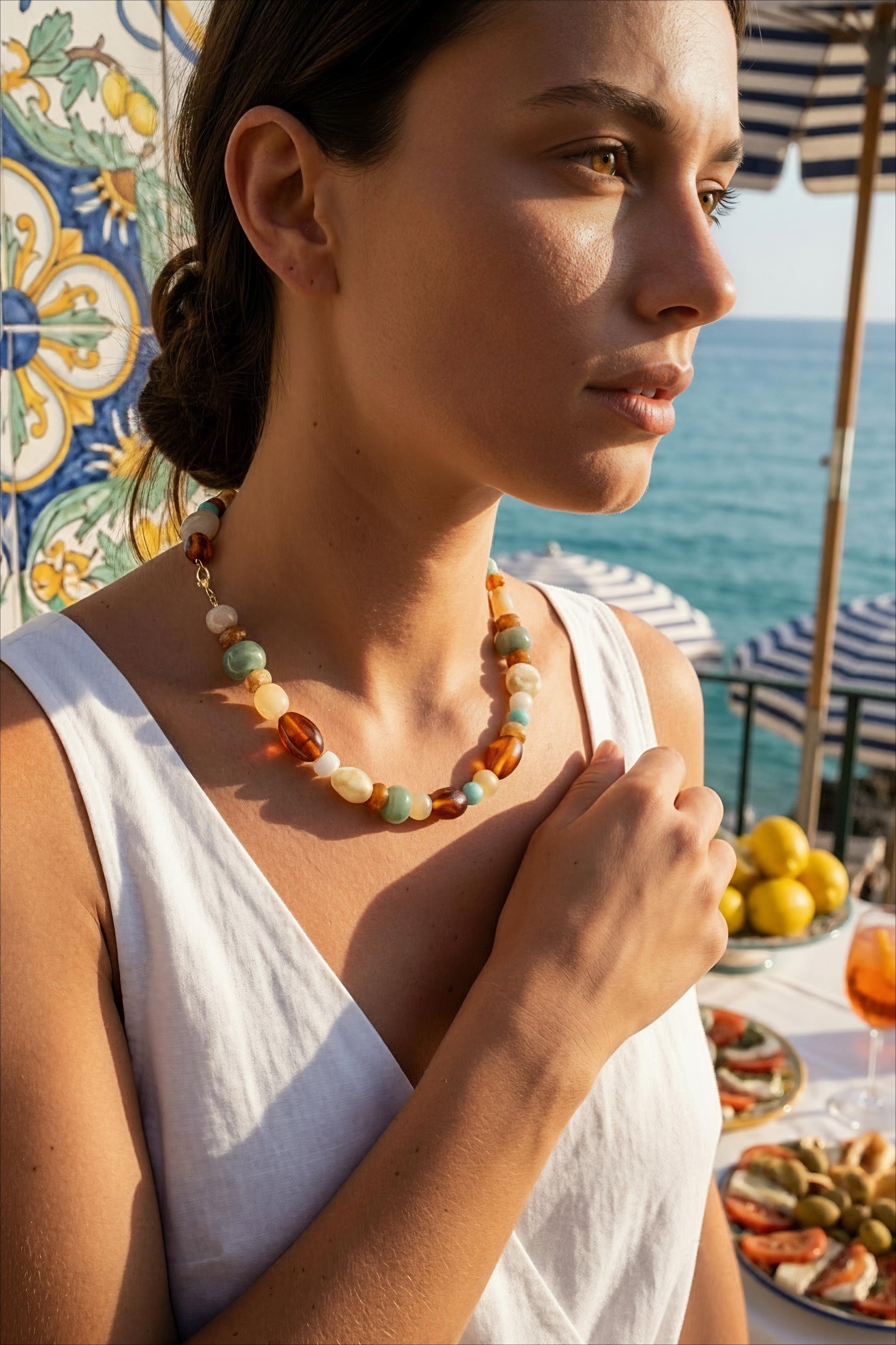 COLLIER NÉRÉLINE - SUR CORDON, PERLES DE RÉSINE - BOHM Collier