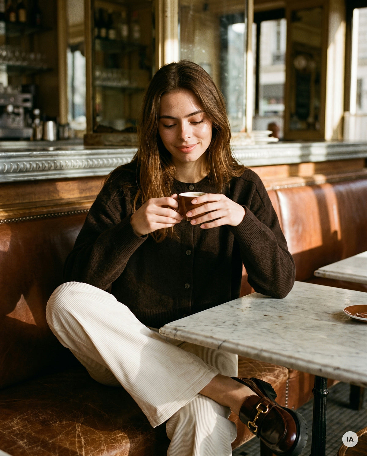 GILET AZMARA CHOCOLAT - ORFEO Gilet — Image générée par IA