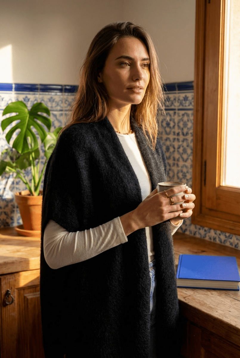 GILET CLARISSE NOIR - ORFEO Gilet