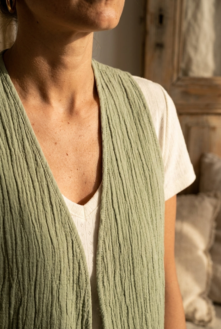 GILET MARBELLA KAKI - ARTY BLUSH Gilet