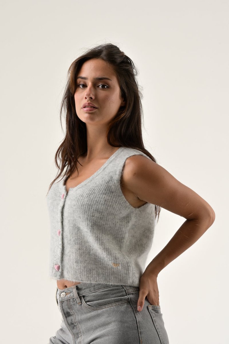 GILET ORIANE GRIS - ORFEO GILET