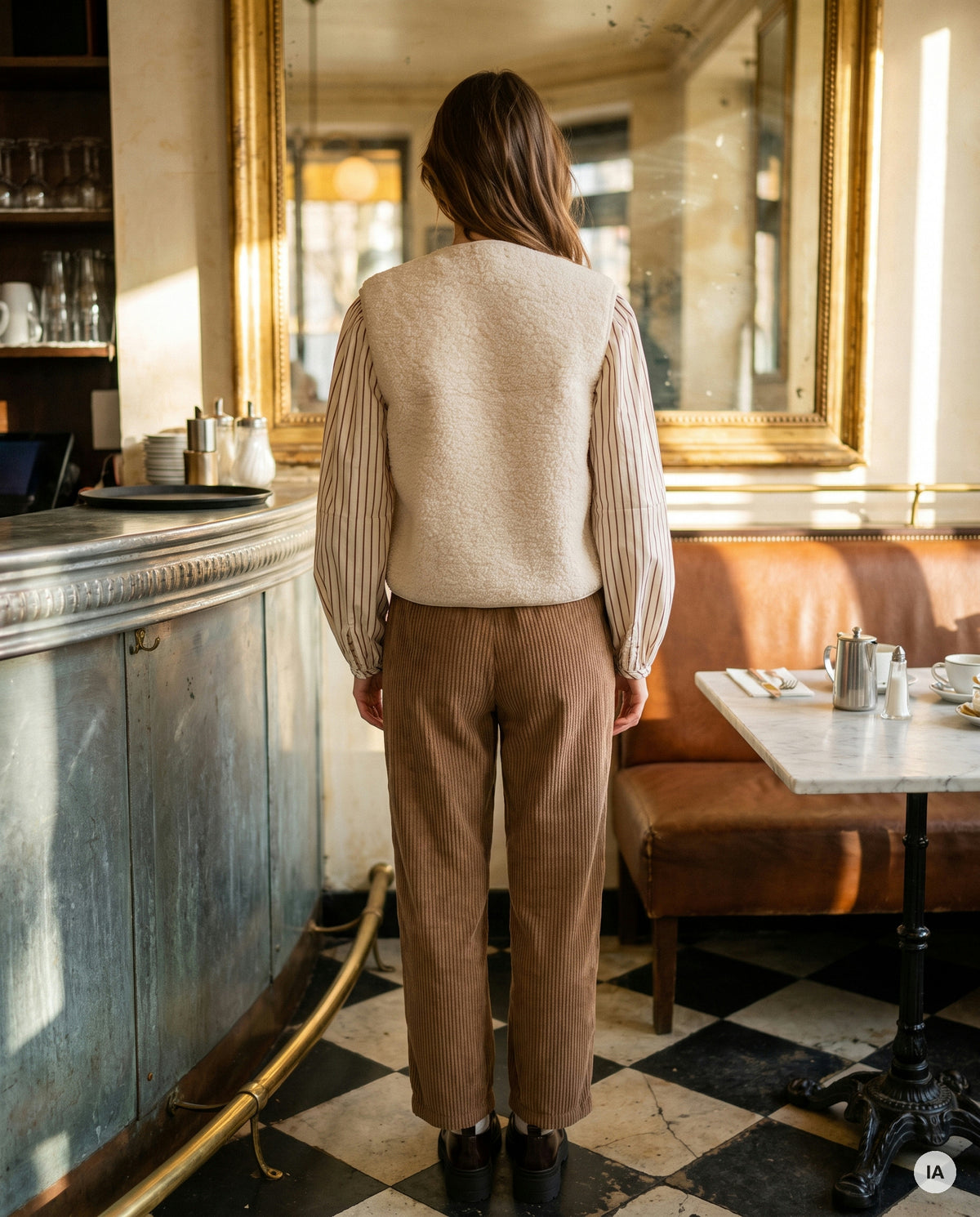 GILET SANS MANCHES PAULINE ECRU - CHARLIOR Gilet — Image générée par IA