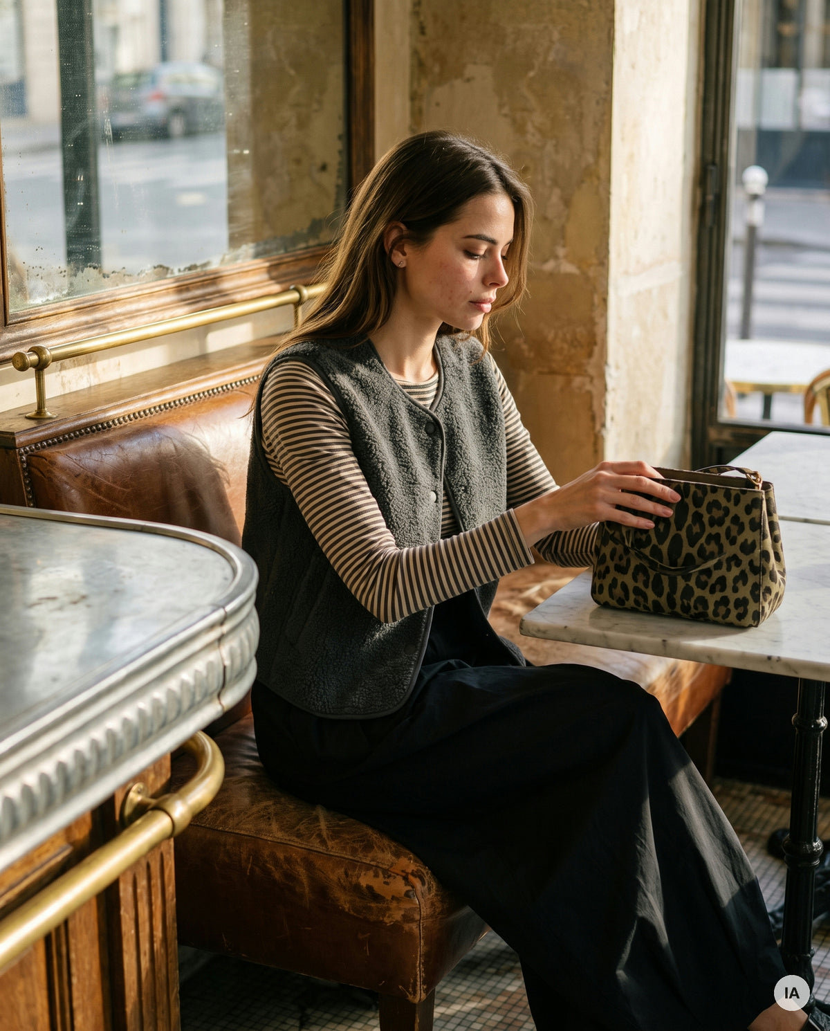 GILET SANS MANCHES PAULINE GRIS - CHARLIOR Gilet — Image générée par IA