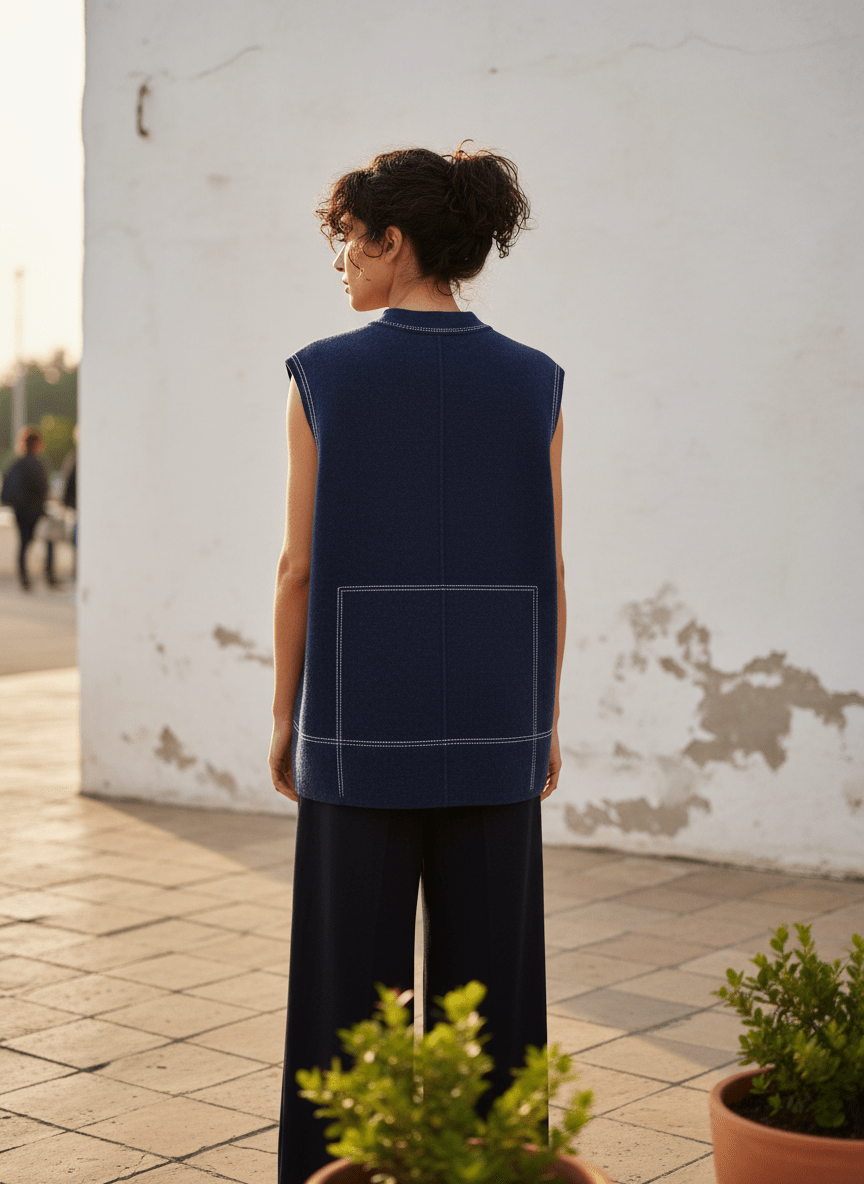GILET TOMETTE NAVY - ADORE GILET