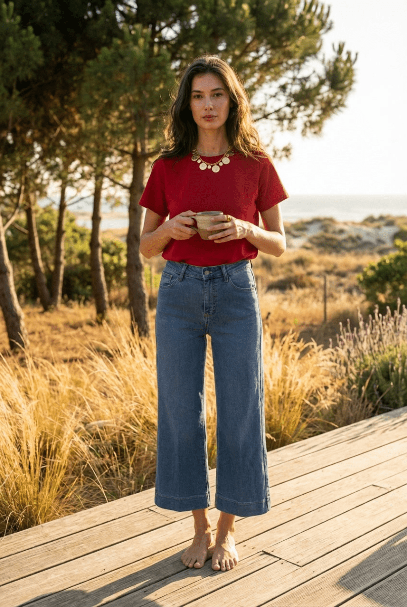 Jean Cropped Wide - Windy DENIM - ORAIJE Pantalon