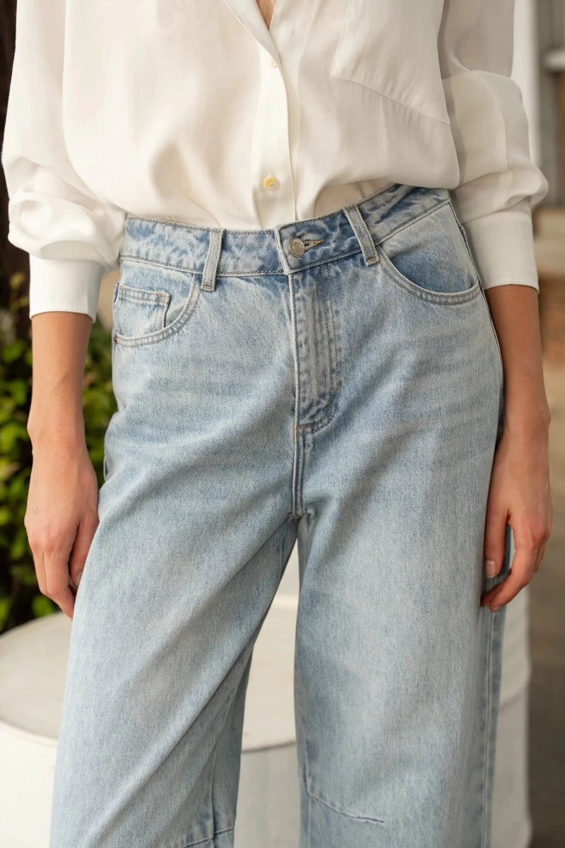 Jean Large Balloon - Brook BLEU CLAIR - ORAIJE Pantalon