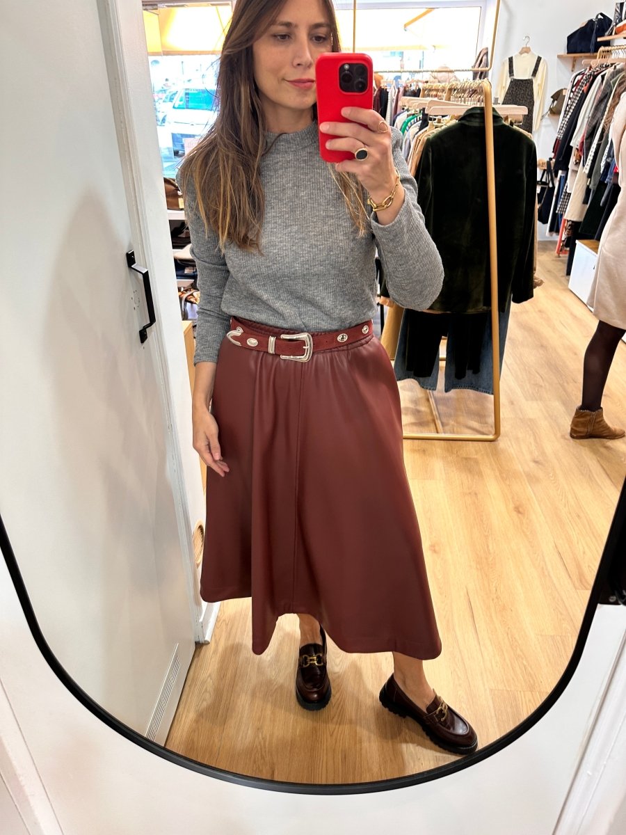 Jupe Selena BORDEAUX - OPULLENCE Jupe