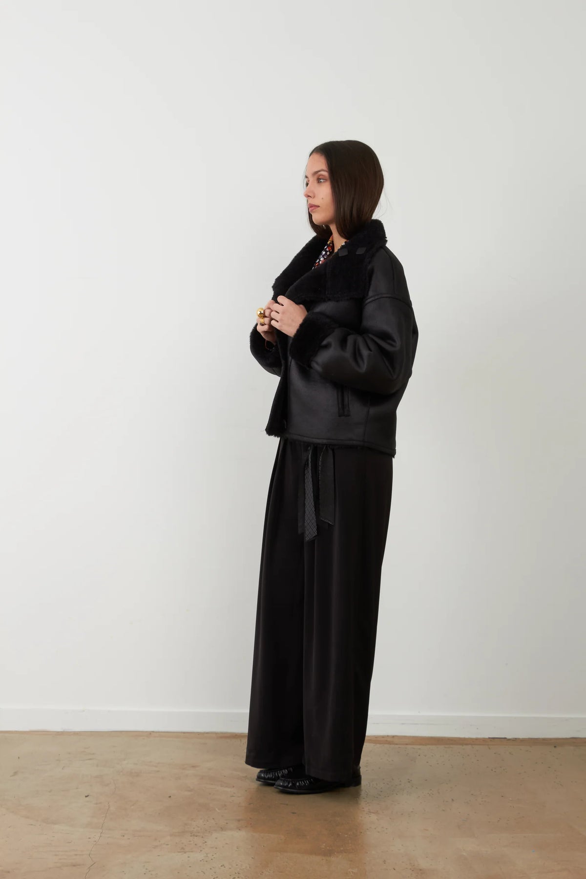 Veste col fausse fourrure Maegan
