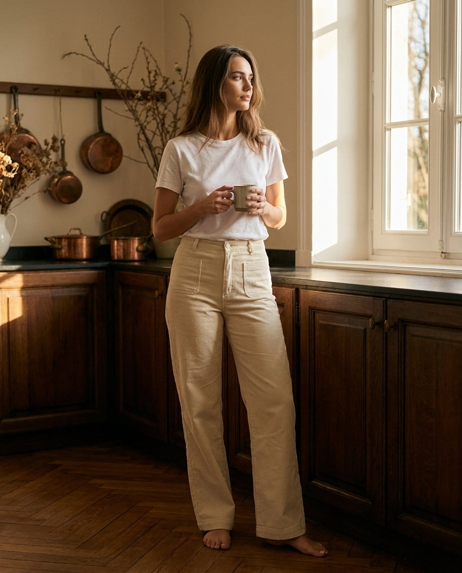 PANTALON ATLANTY ECRU - LA PETITE ETOILE PANTALON