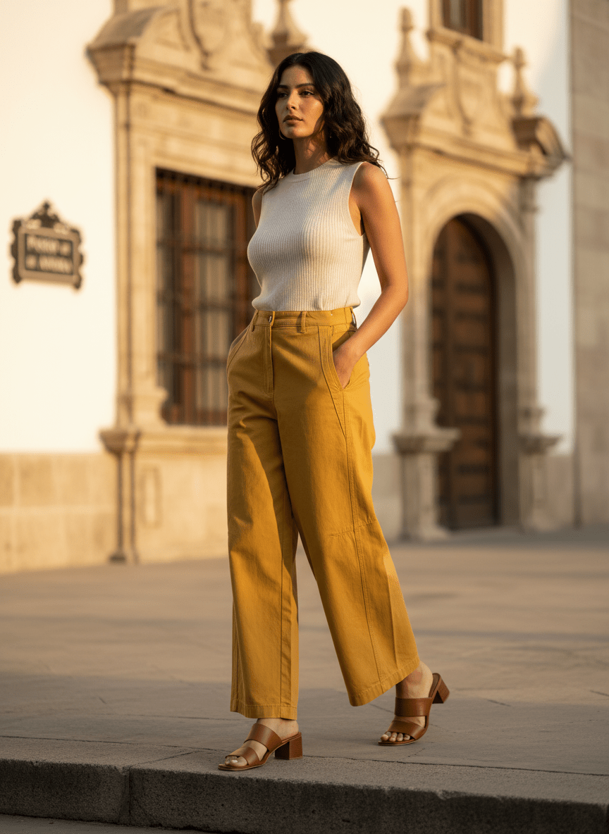 PANTALON CALIA OCRE - RUE MAZARINE PANTALON