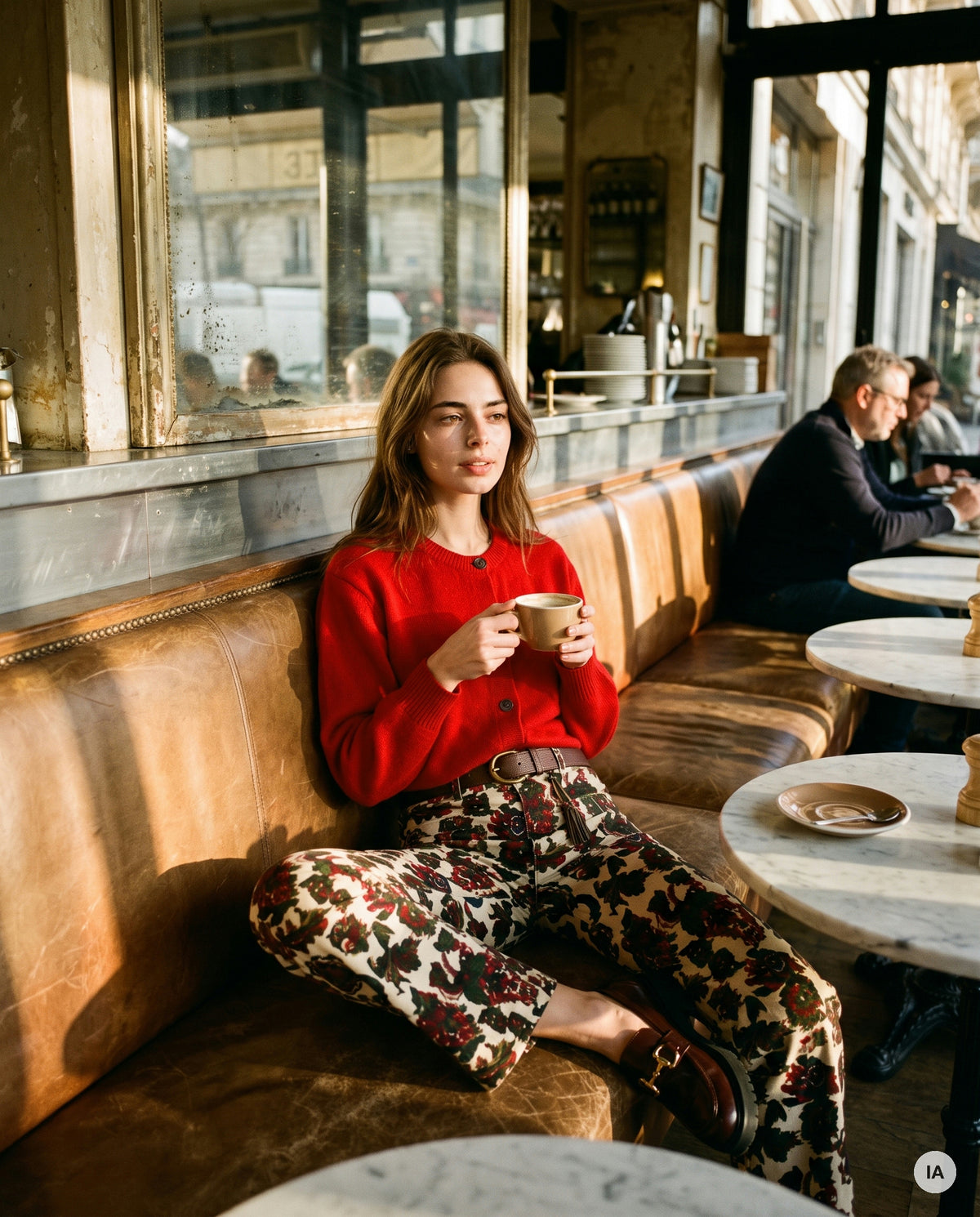 PANTALON CANELLE FLEUR DE TRIESTE - ORFEO Pantalon — Image générée par IA