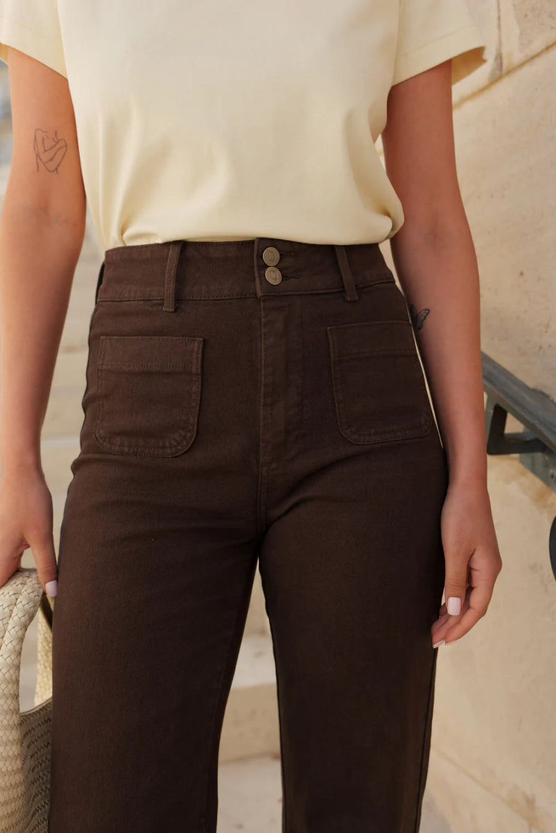 Pantalon Elena CHOCOLAT - ORAIJE Pantalon