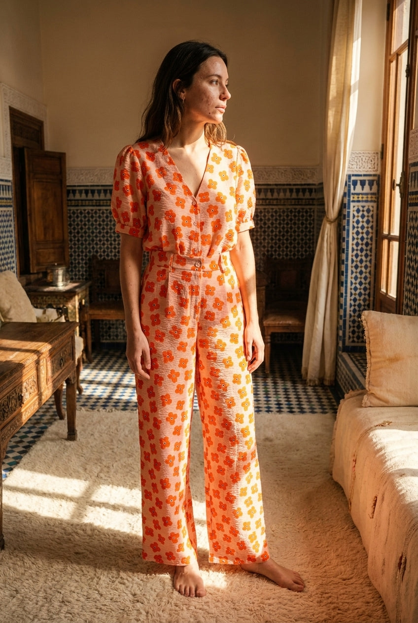 PANTALON JOEL ORANGE - RUE DES ABBESSES Pantalon