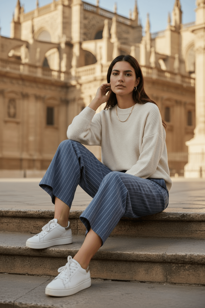 Pantalon Lennon BLEU - W STUDIO Pantalon