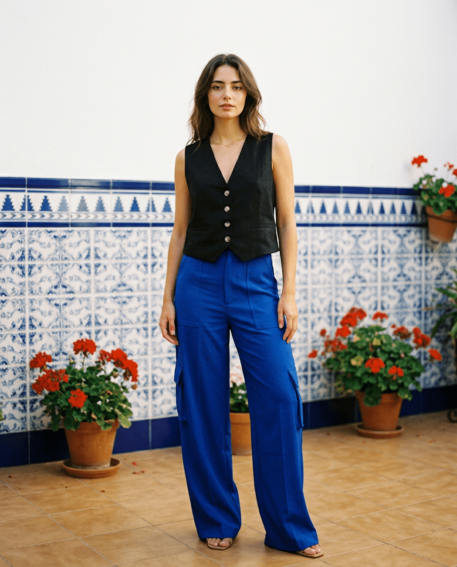 Pantalon Pakyla BLEU ELETRIC - ANGE Pantalon