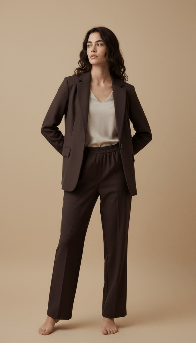 Pantalon Panel CHOCOLAT - OPULLENCE Pantalon