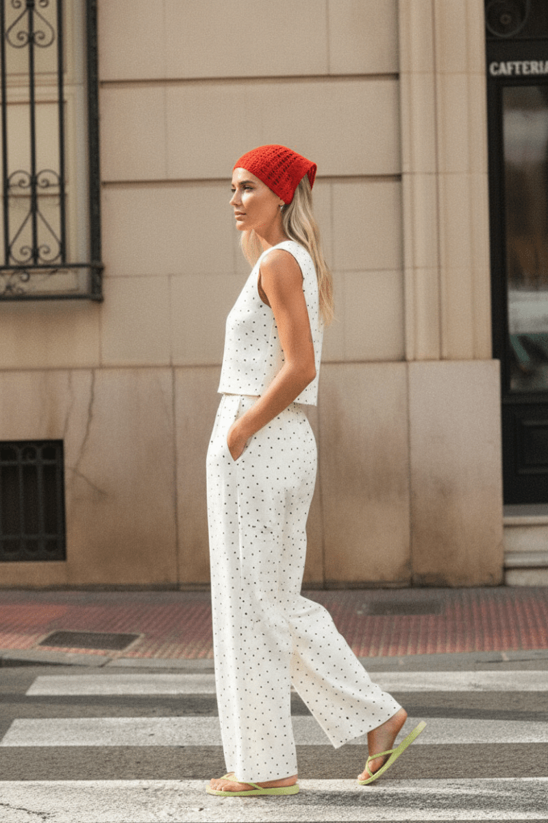 PANTALON PAVAR DAISY BLANC - LAUREPLUSMAX Pantalon