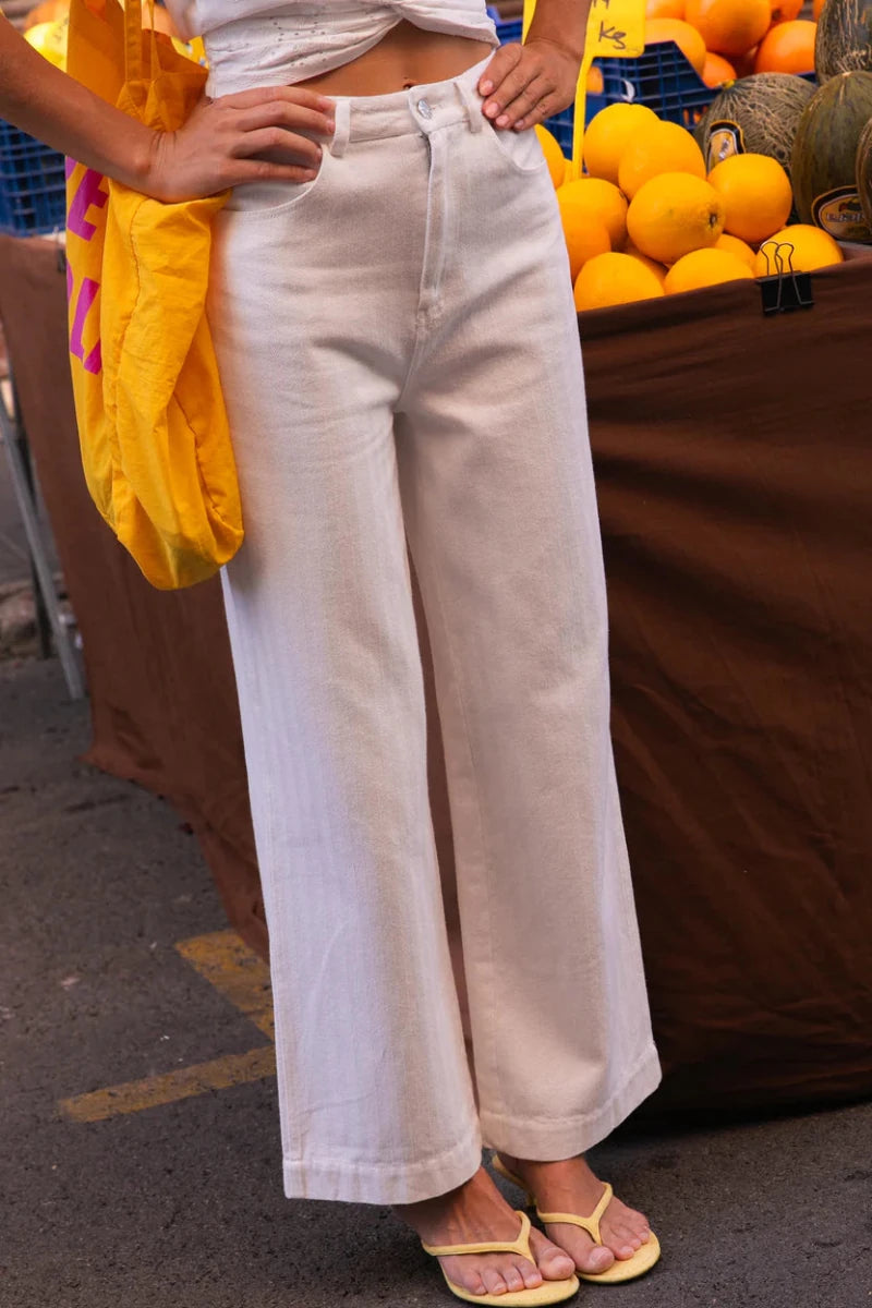 PANTALON PEDRO DOBBY ECRU - LAUREPLUSMAX Pantalon