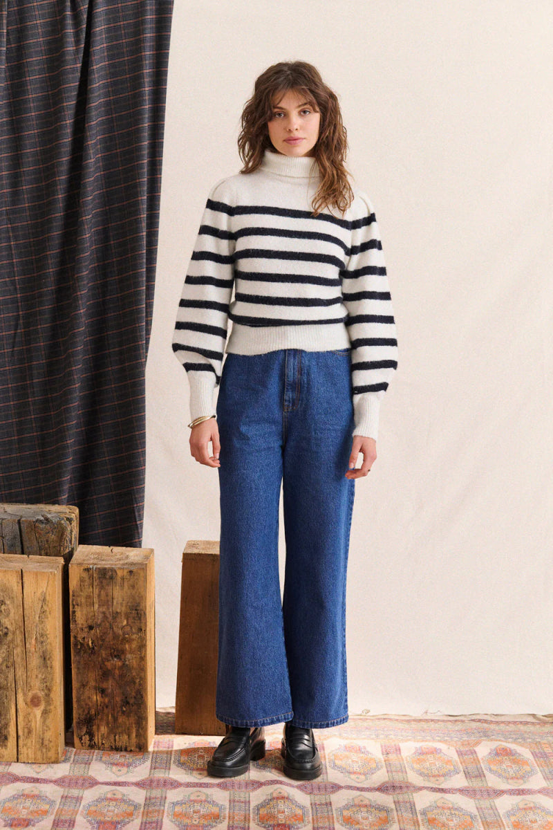 Pantalon Percy DENIM STONE - LAUREPLUSMAX Pantalon