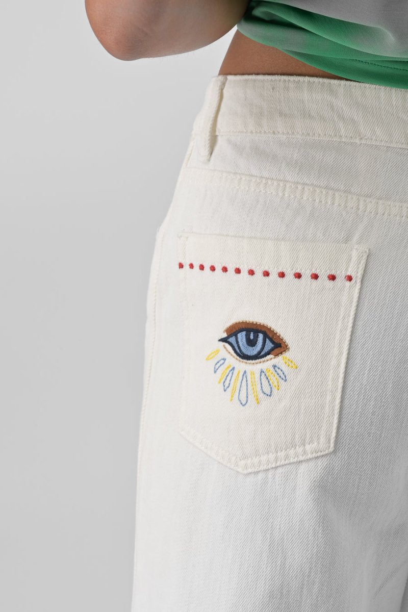 PANTALON VINCIANE ECRU - ORFEO PANTALON